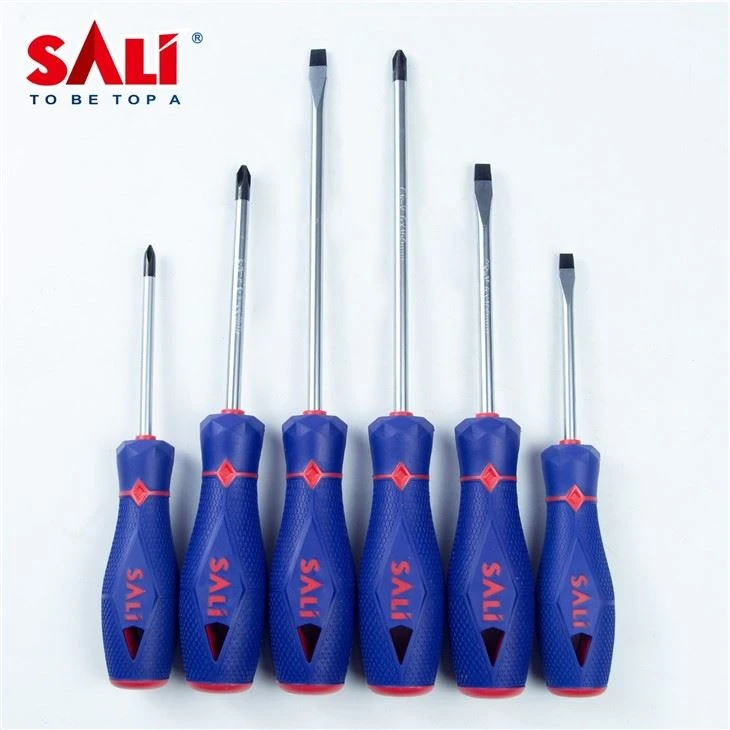 SALI Tools 6 Pcs Screwdriver Set, Magnetic Screwdriver Set Commercial Grade Phillips & Slotted Comfort Grip Screw Drivers